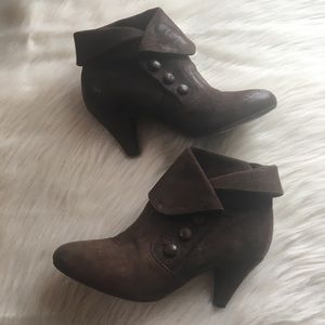 Miz Mooz tribeca boots, brown suede heeled boots 9